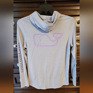 Vineyard Vines Women Medium Whale Long Sleeve Hoodie, Lightweight, Like New